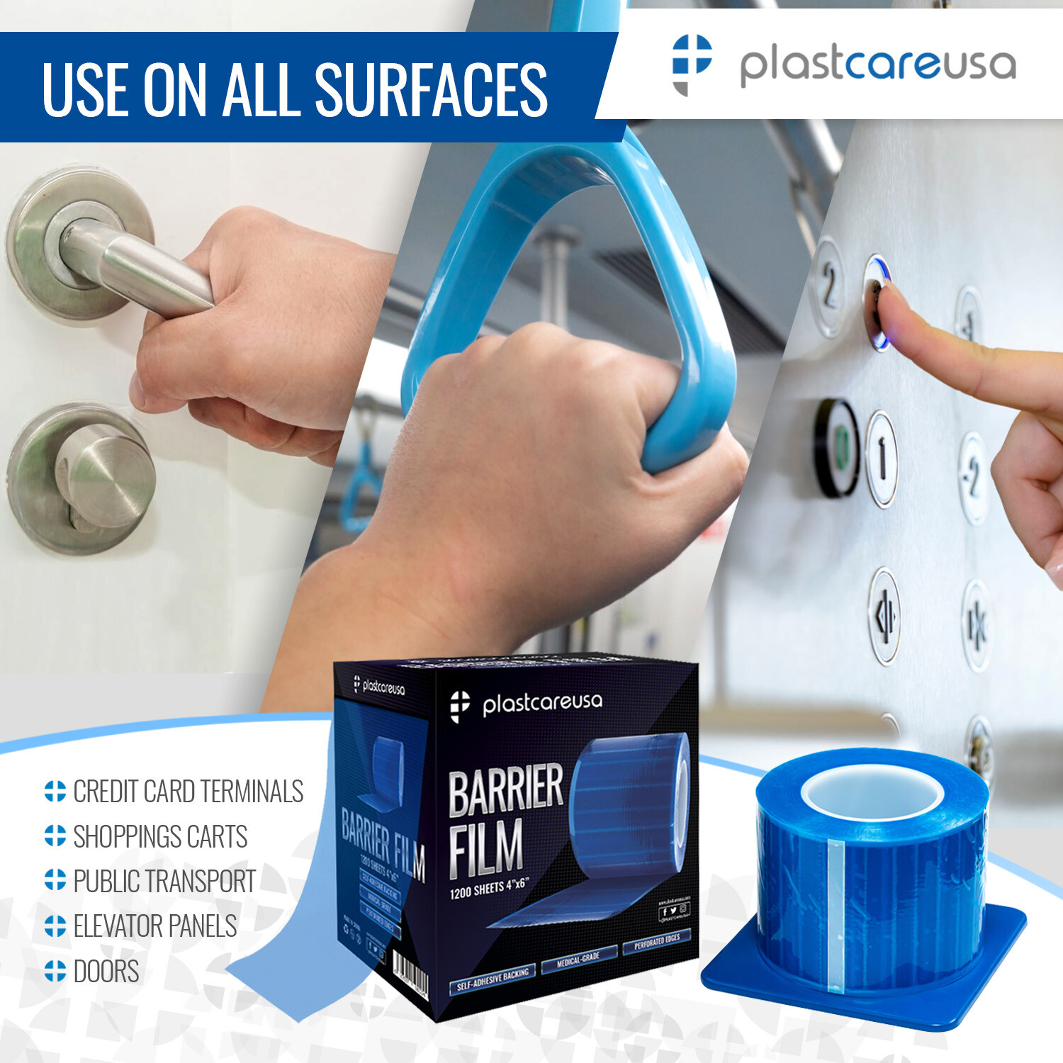 Barrier Film – Medical Grade, Perforated Rolls in Dispensing Box (Choose Color)
