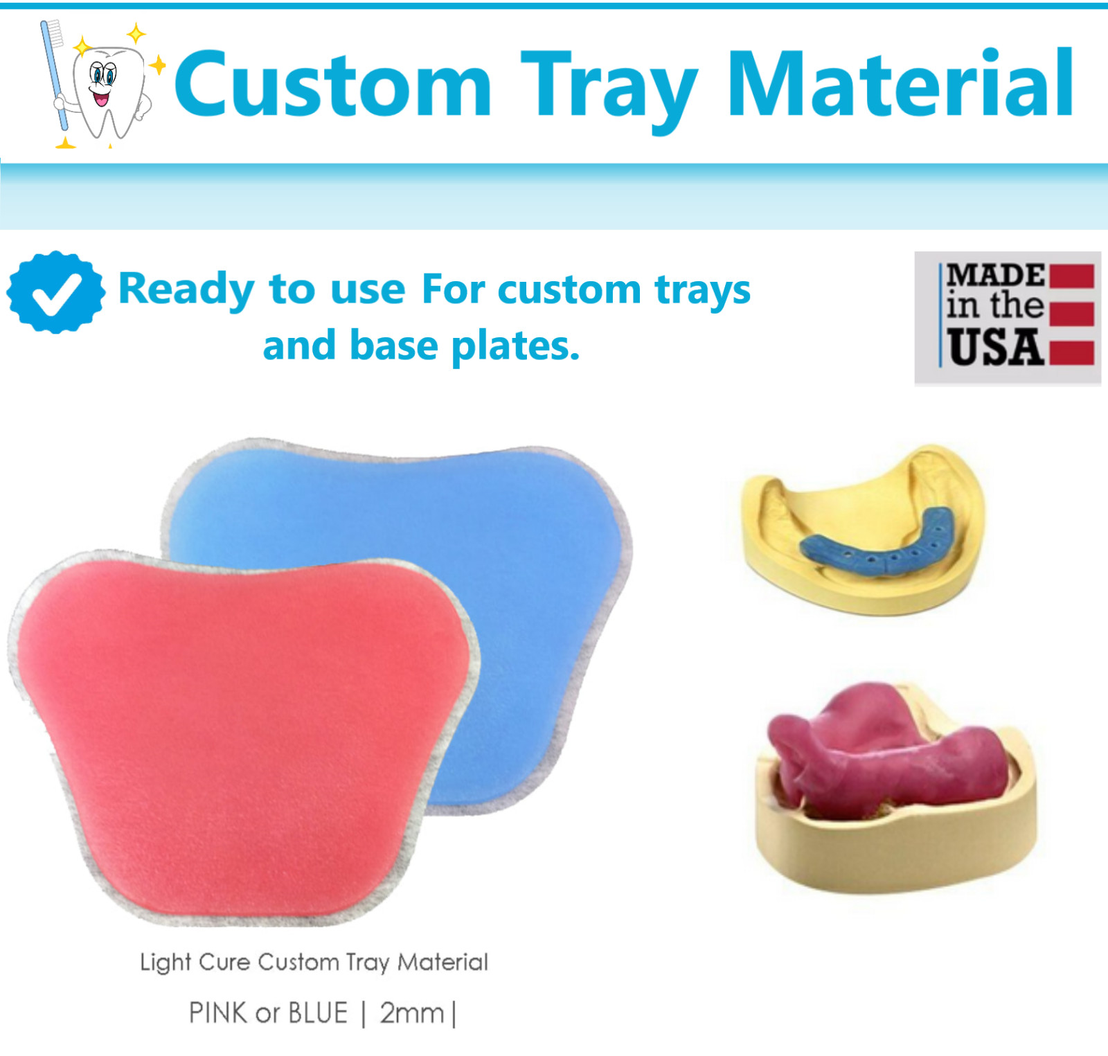 Dental Hybrid Composite Custom Tray Material, Ready To use, Light Curing Hybrid