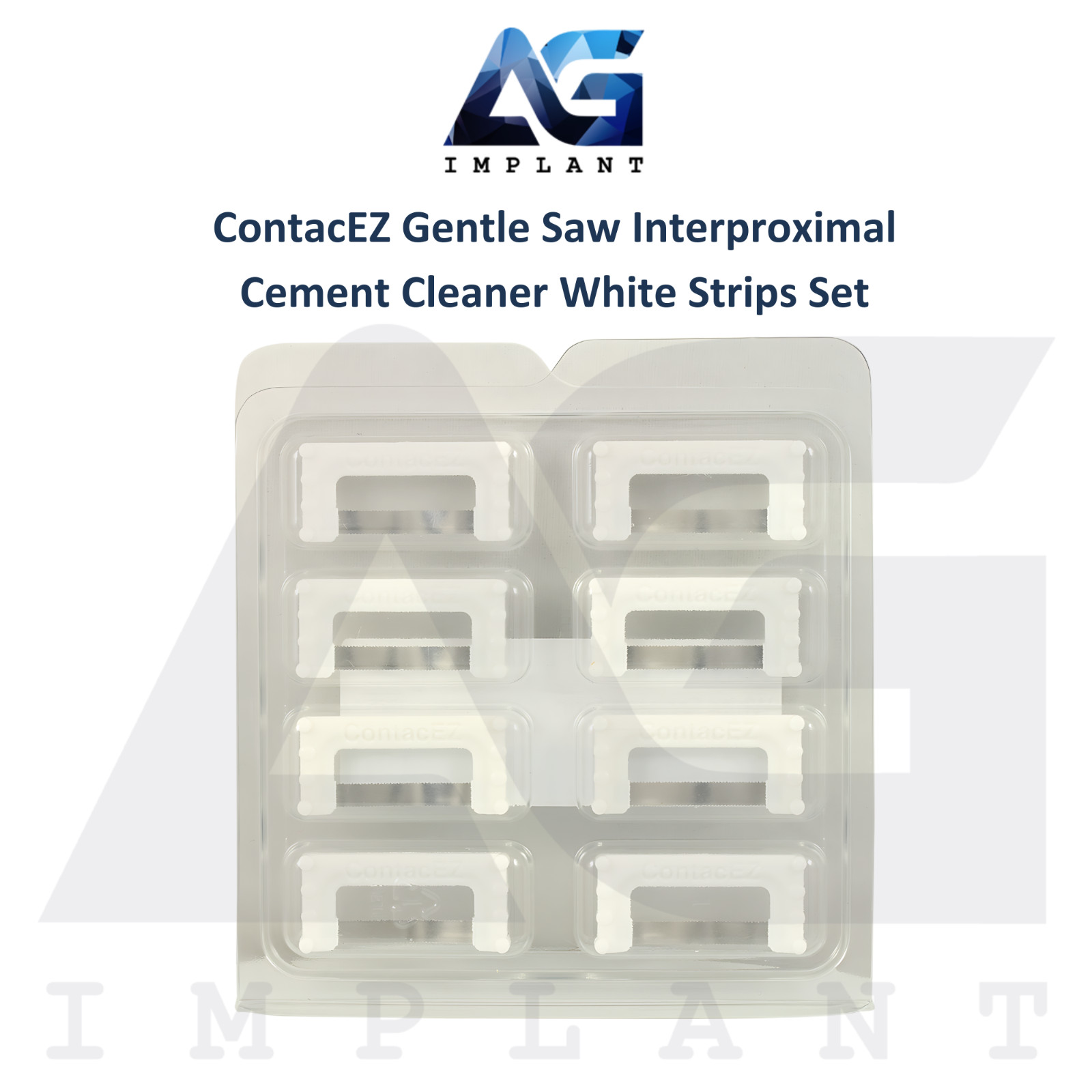 ContacEZ Gentle Saw Interproximal Cement Cleaner 8pcs Dental White Strips Set