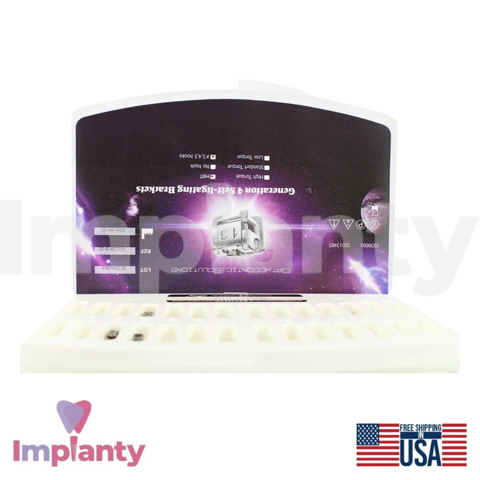 Dental MBT System Self Ligating Orthodontic Stainless Steel Brackets Kit 20pcs