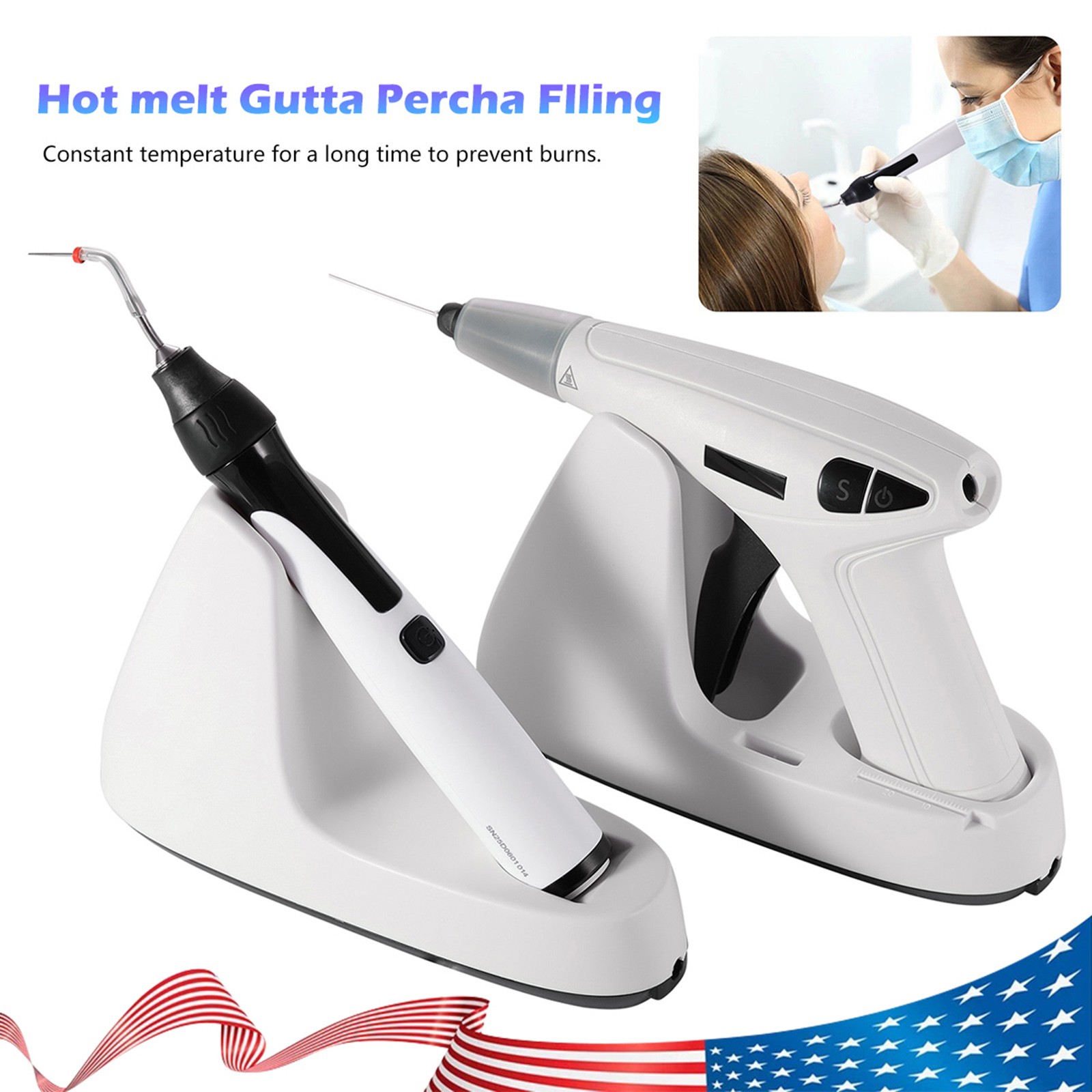 Dental Obturation System Endo Gun Heated Pen Percha Gutta +Buchanan Hand Plugger