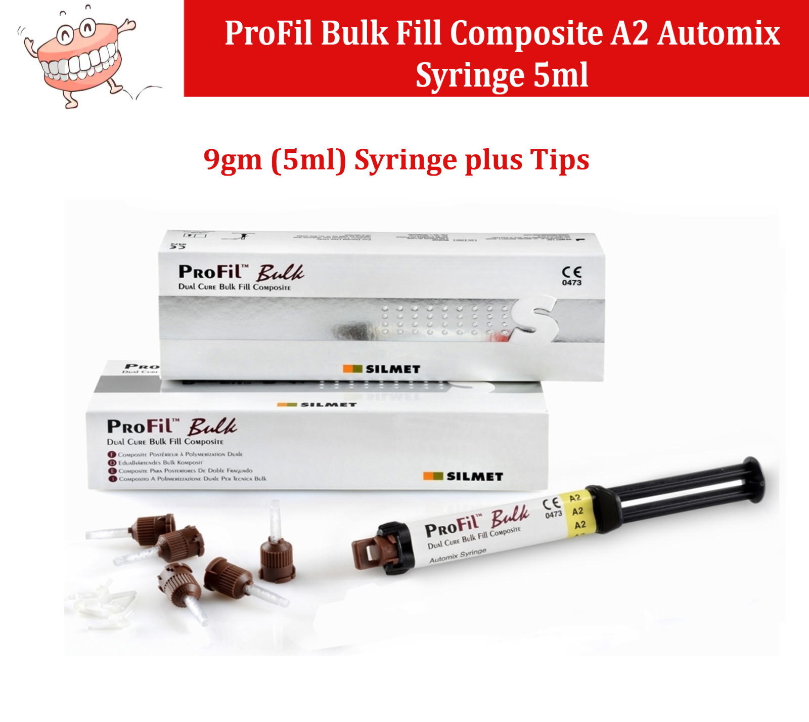 Dental Silmet ProFil Bulk Composite A2 Automix Syr 5ml, Dual Cure Restorative