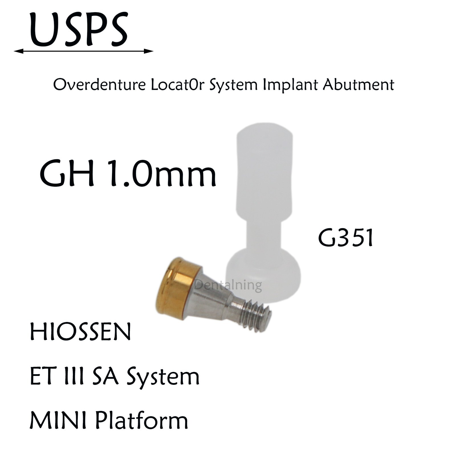 US Dental Hiossen ET Mini Overdenture Locator Abutment & Male Cap Inserts Tools