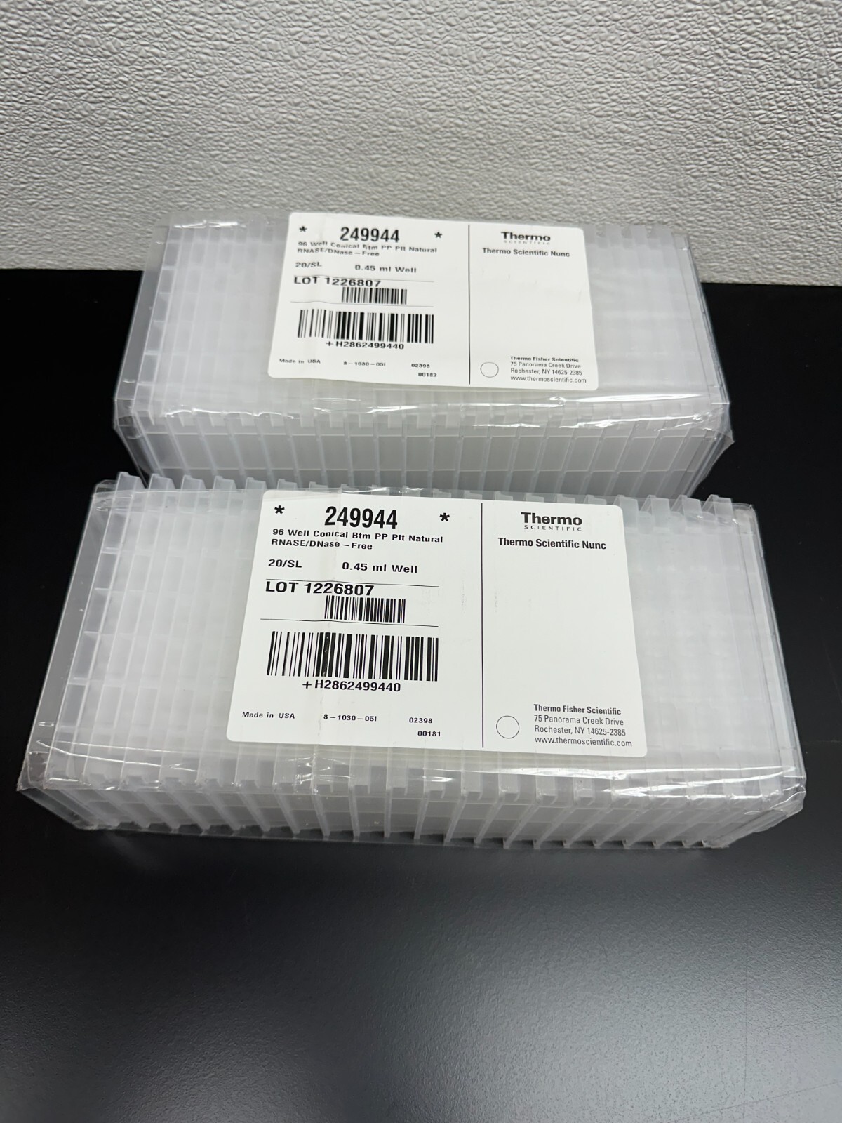 Thermo Scientific REF 249944 96 Well Conical Btm PP Pit Natural 0.45mL Well