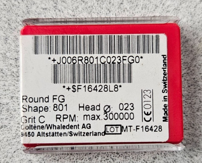 Alpen Instruments #R801C023FG ROUND (BALL) COARSE DIAMOND 1 Pk /5 Burs