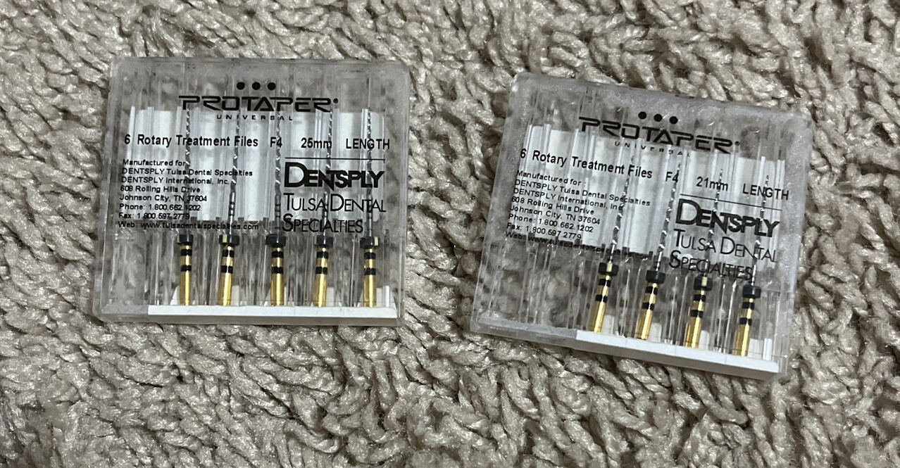 NEW Protaper Universal F4 21/25mm Black Endodontic Rotary Dentsply (9 Files)