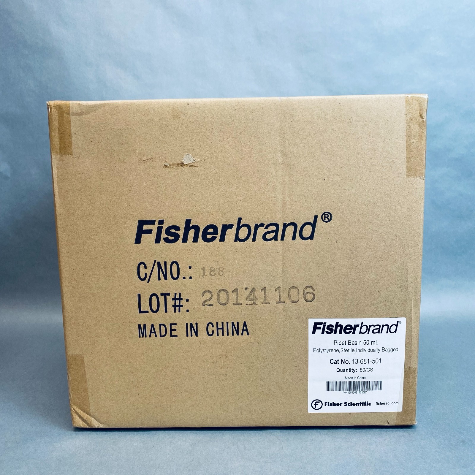 Fisherbrand Pipet Basin 50 ml Polystyrene Sterile Case of 80 Basins