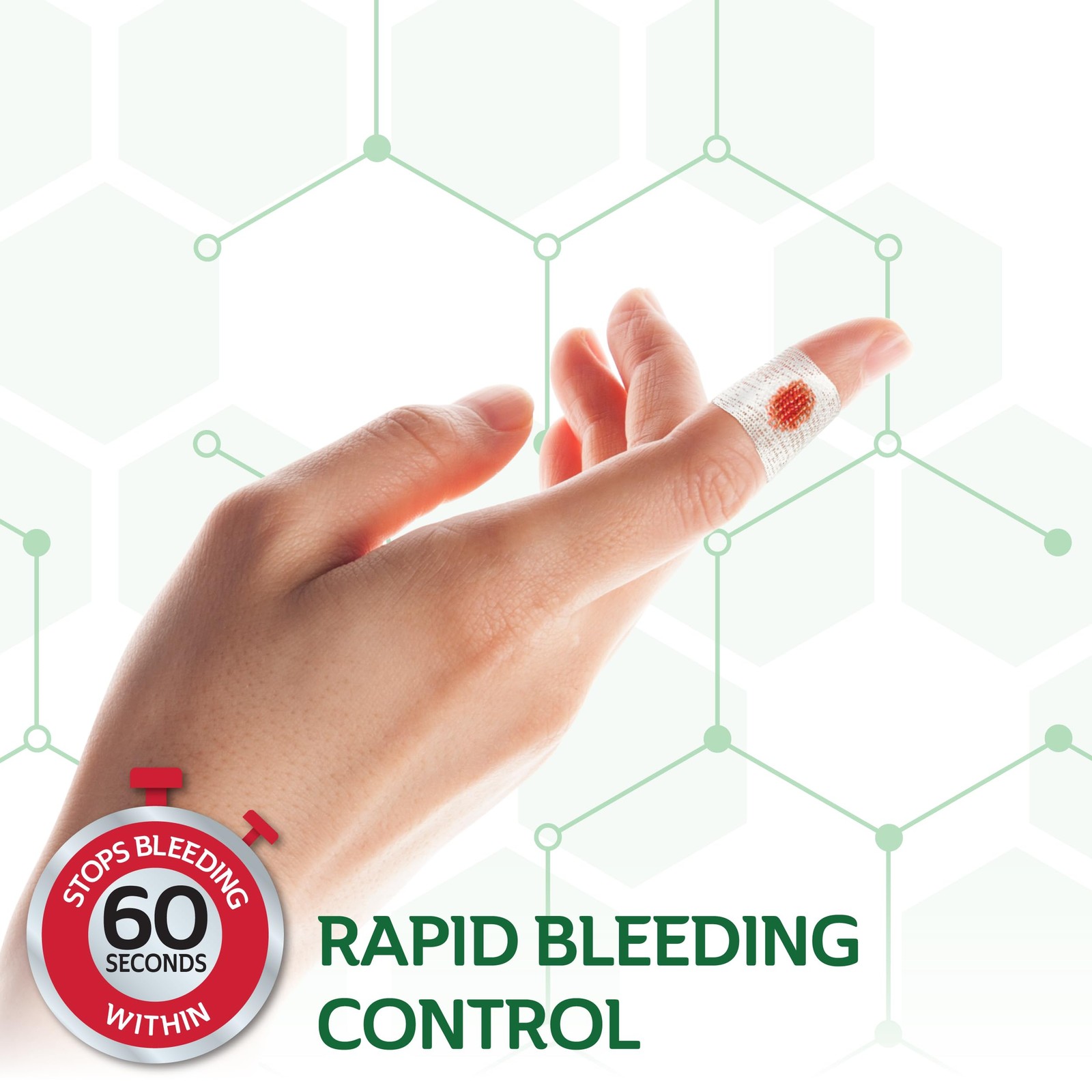 CURAD BloodStop® Wound Dressing | 1” x | 10 Count (Pack of 1), Cur0055