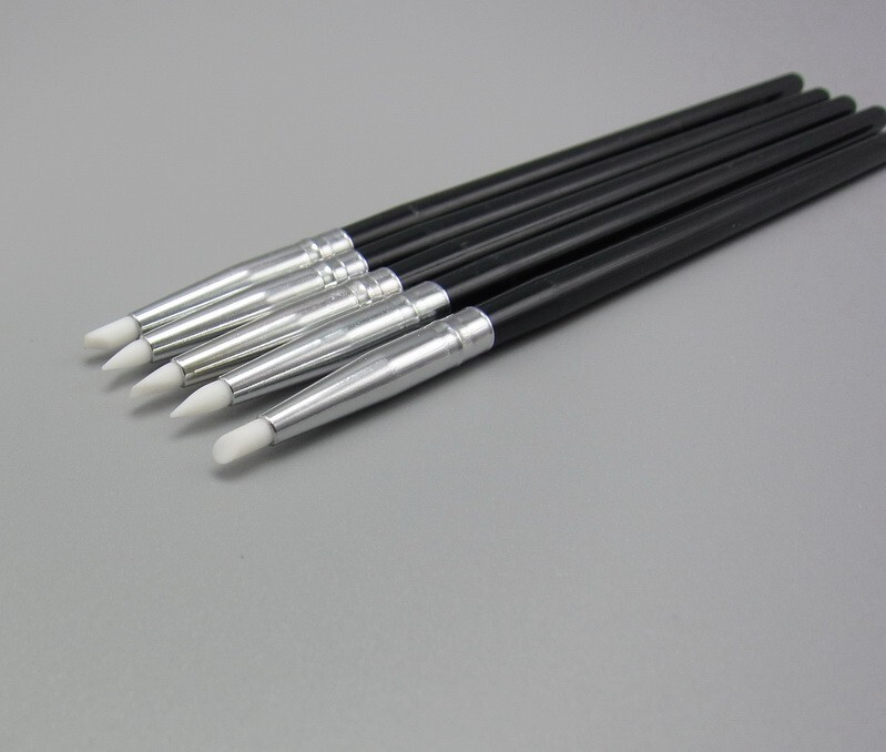 50Pcs Dental Composite Silicone Brush Pen Resin Veneer Cement Porcelain Pen USA