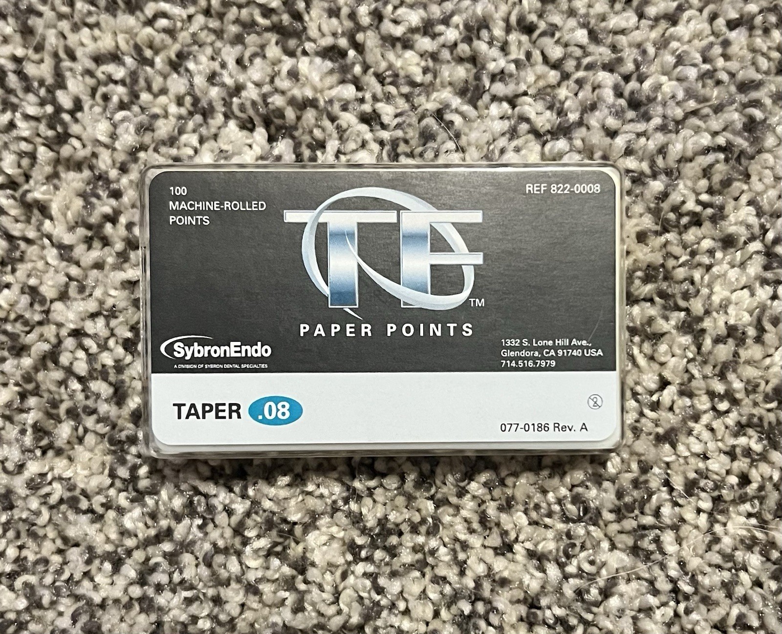 SybronEndo TF 100 Machine-Rolled Paper Points Taper 0.08 – EIGHT PACKS