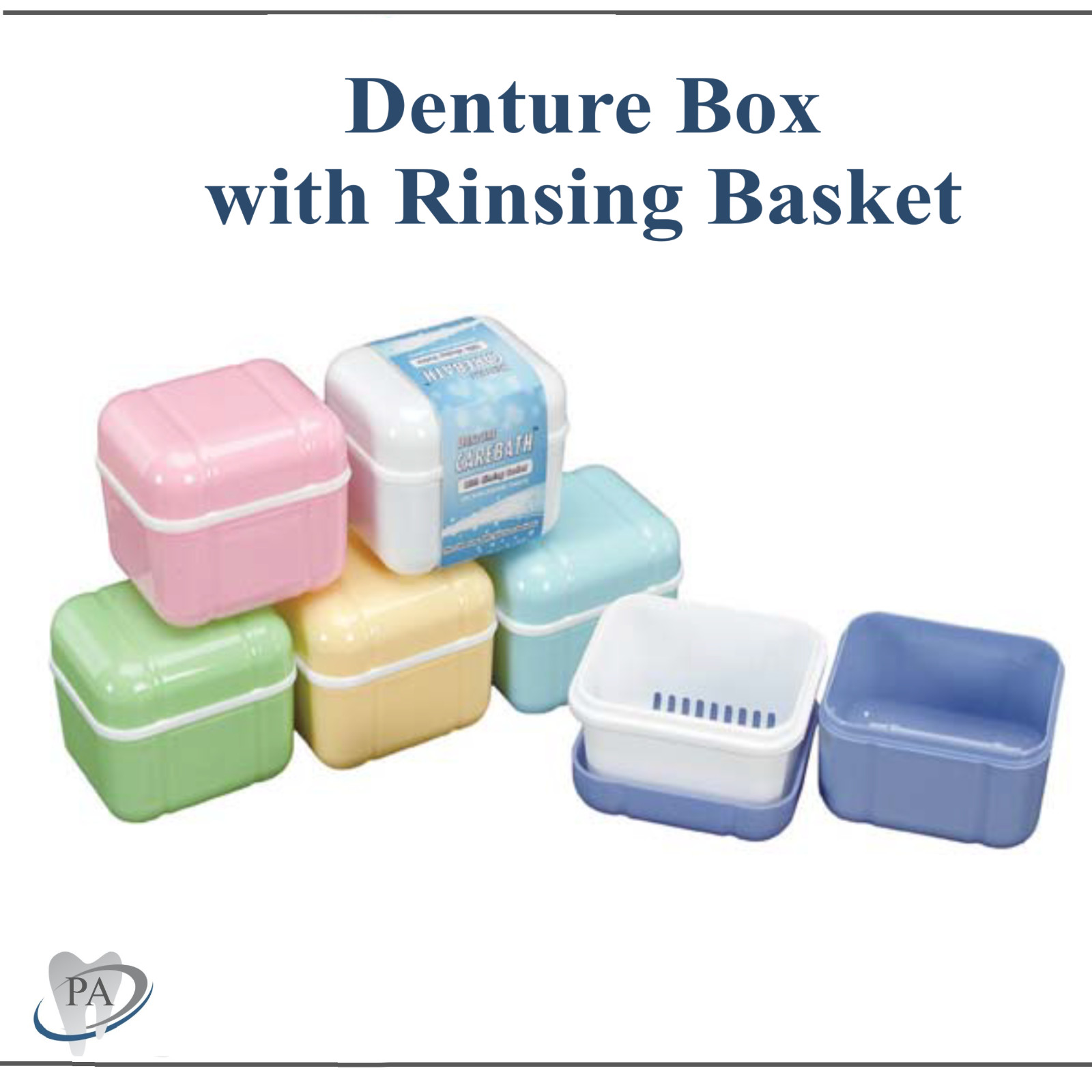 Dental Denture Box Deep For Retainer, Splint & Night Guard with Rinsing Basket