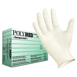 POLYMED PM102 Sempermed Latex Exam Gloves, Powder-Free, Small 100CT (0000)