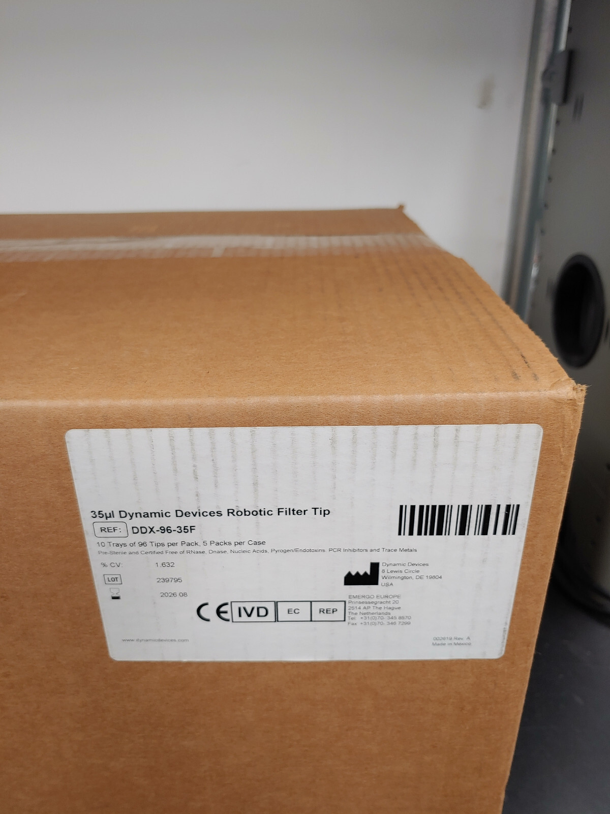 5 Box DYNAMIC DEVICES DDX-96-35F 35μL Robotic Filter Tip