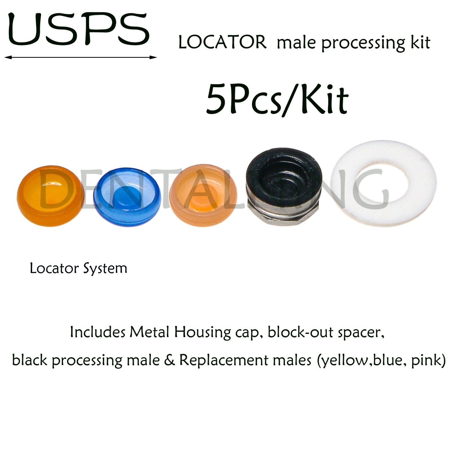 US Dental Attachment connection Locator Abutment & Male Cap For Hiossen Implants