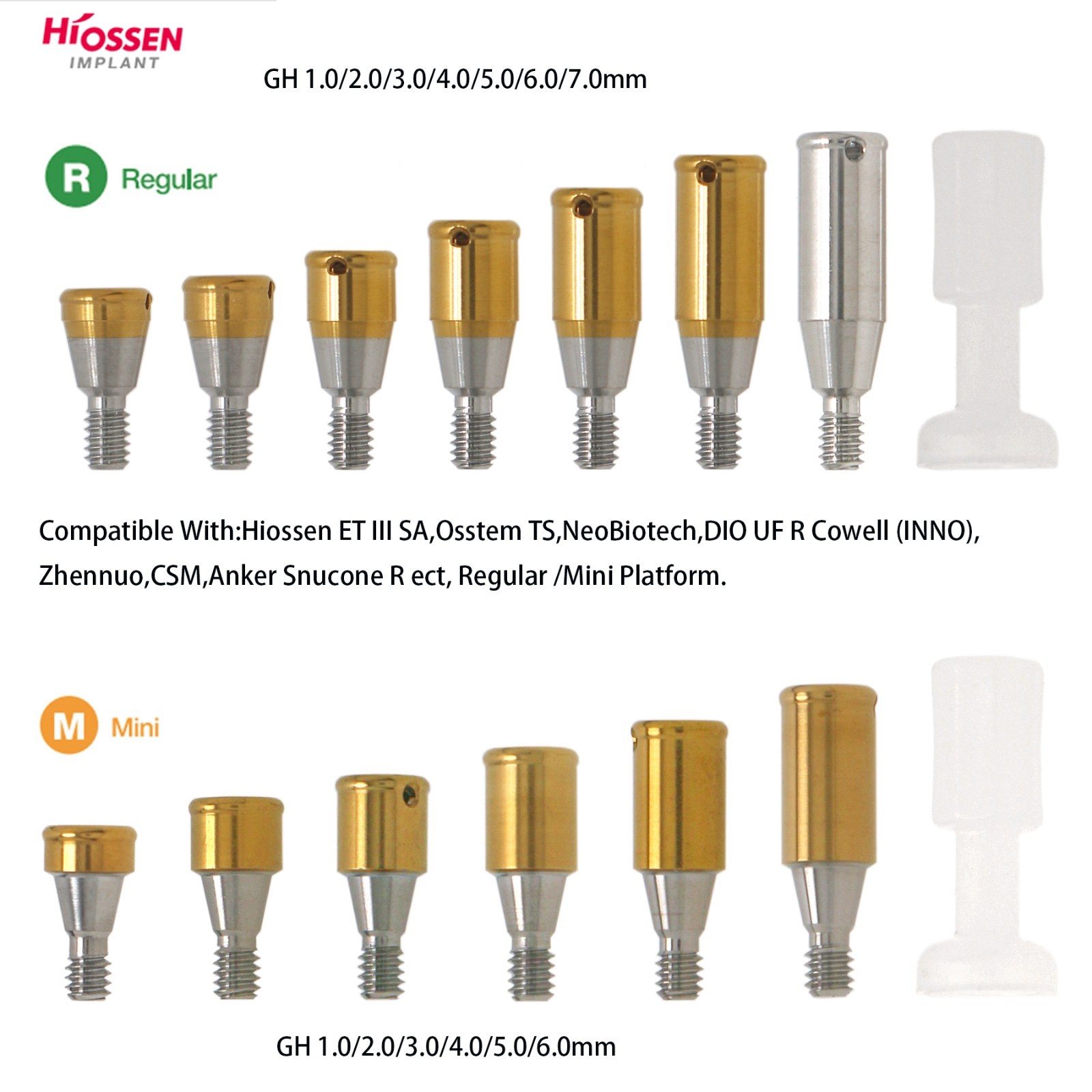 Implant ZEST Locator Attachment Abutment Fits Hiossen NobelActive CC Zimmer TSV