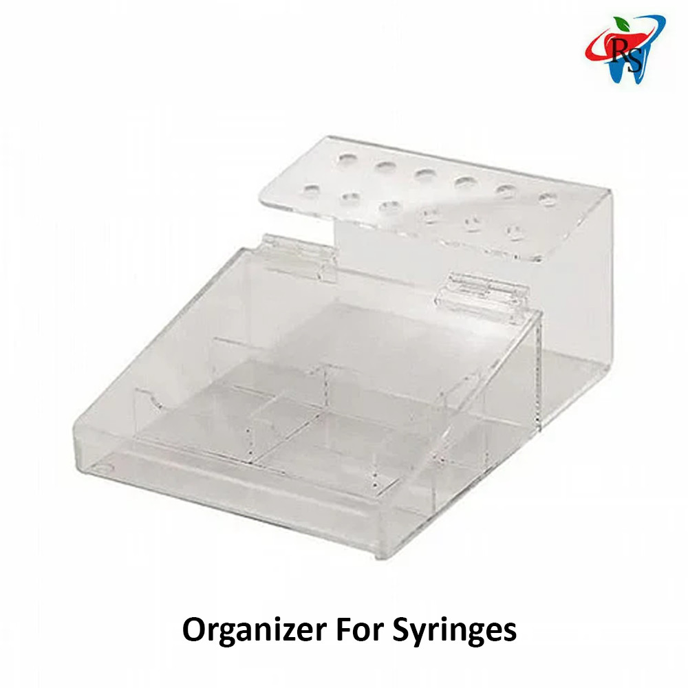 Dental Easyinsmile Plastic Transparent Lid Organizer For Syringes, 550 gr