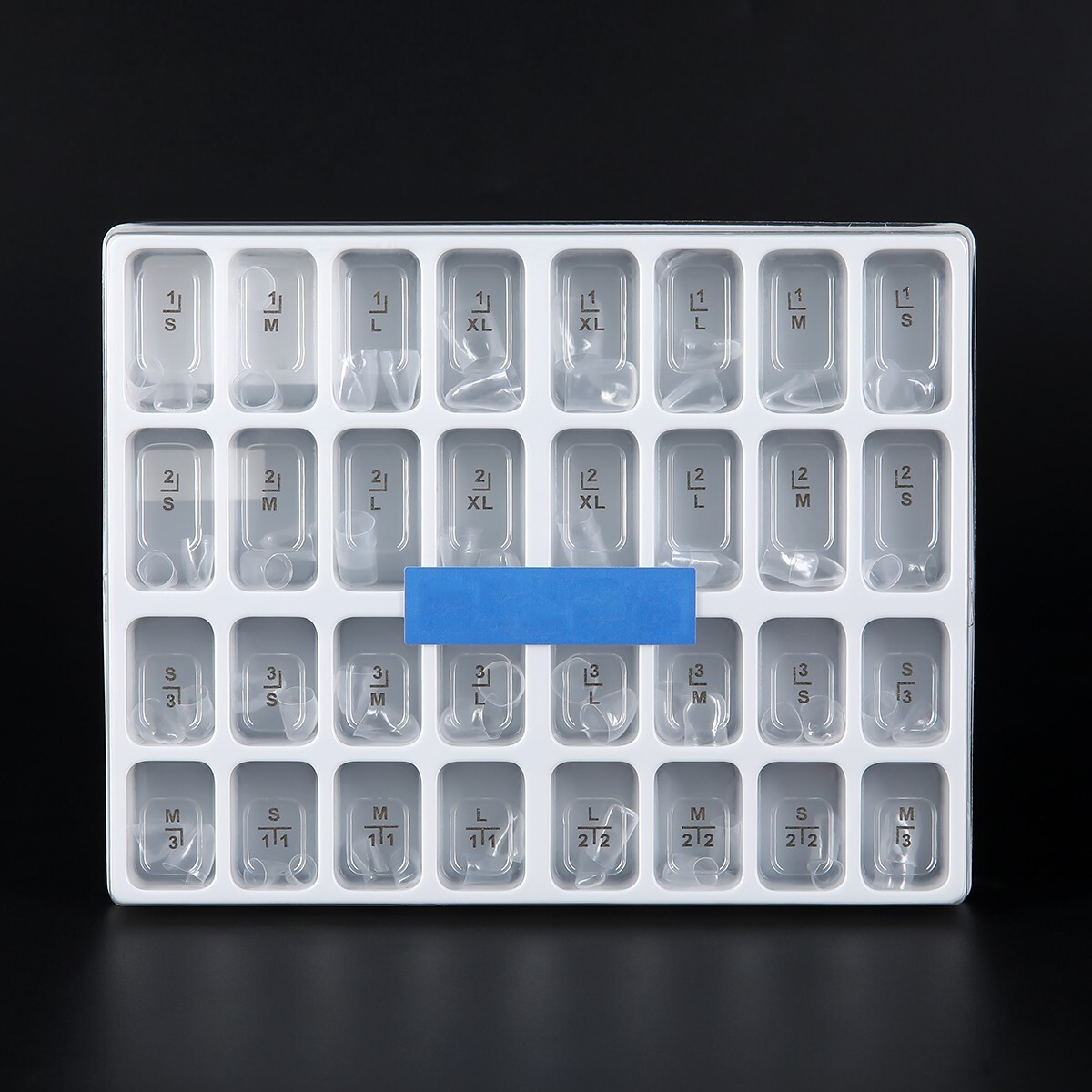 64pcs/Box Dental Anterior Transparent Crowns 44Pcs Incisors+20Pcs Canines №1.910