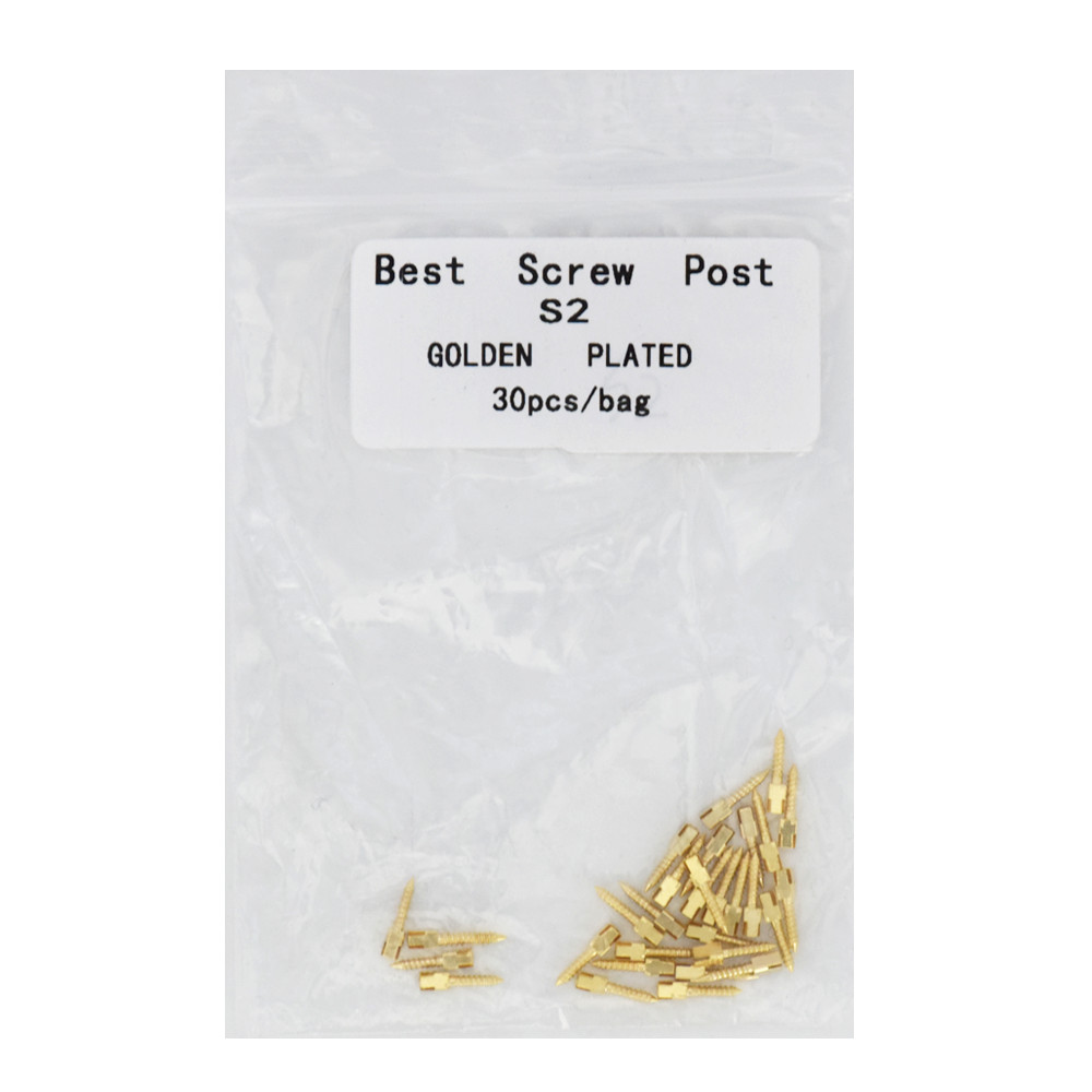 30 Pcs Dental Screw Post 24K Gold Plated Conical Refills S/M/L/XL For Root Canal