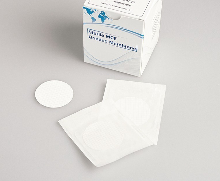200pc Sterile MCE Membrane Filter, Black Grid, 50mm, 0.45um, Individually Packed