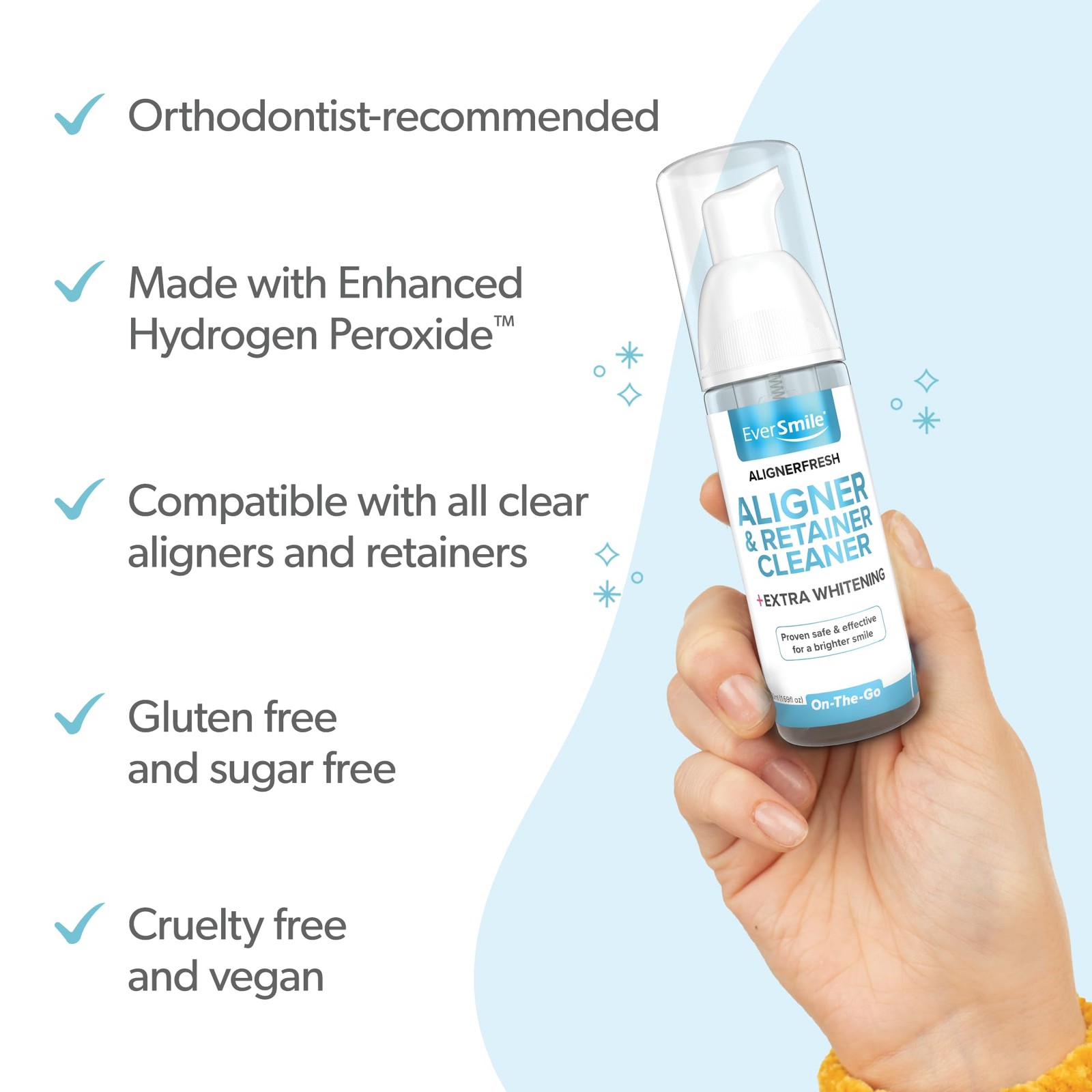 EverSmile AlignerFresh Extra Whitening 50ml (Pack of 1), Mint