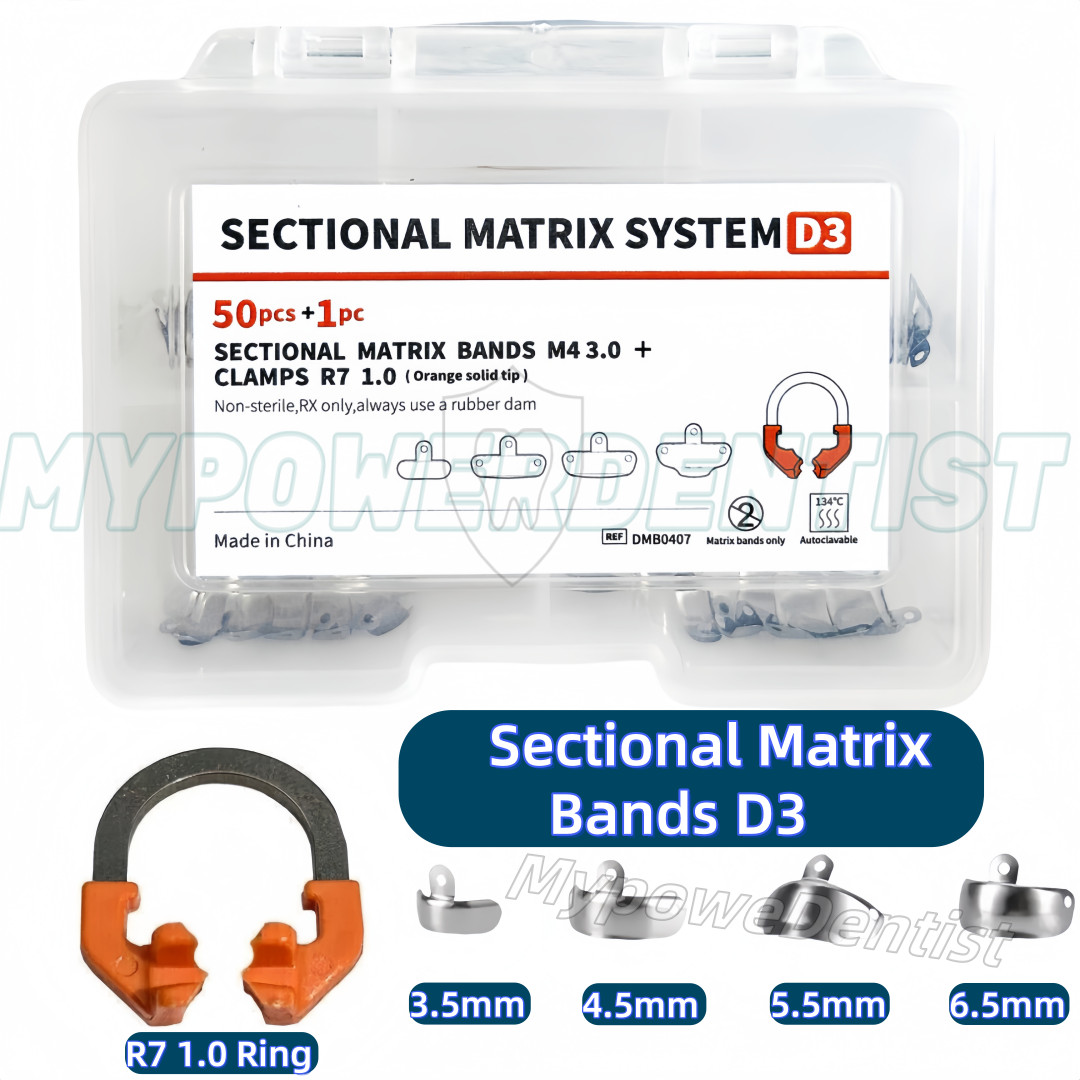 Dental Matrix Band Ring Sectional Matrice System D3 Clamp Fit Garrison Palodent