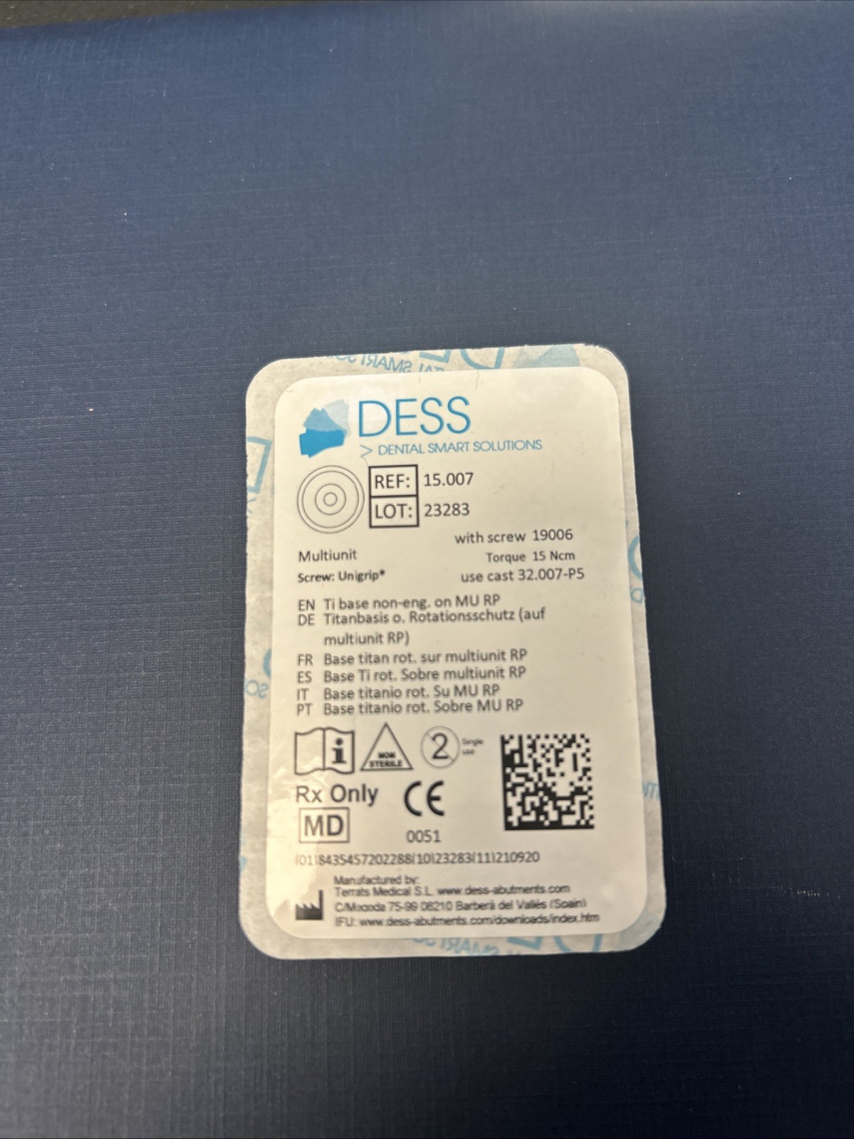TI Base Non Engaging Multiunit RP 15.007 Multiunit RP compatible