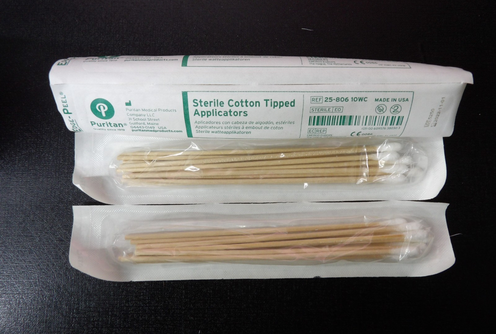 Puritan 25-806 10WC Sterile Cotton Tipped Applicators 6″ Wood Handle 200 per box
