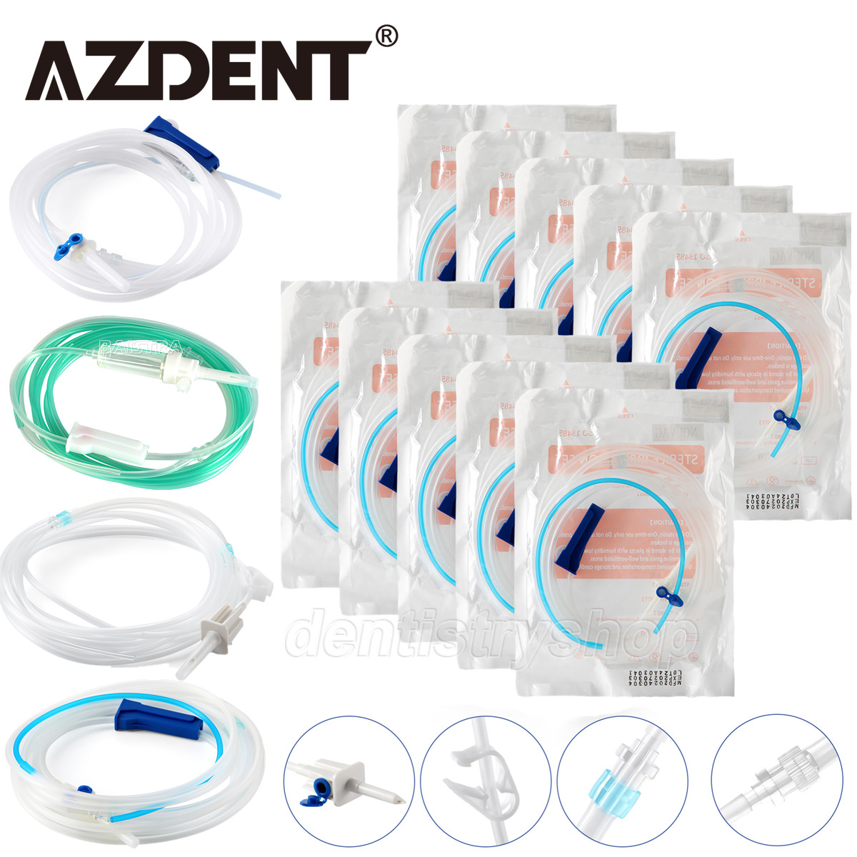 Dental Implant Irrigation Tubing Disposable Tube Fit For WOODPECKER/WH/NSK/COXO