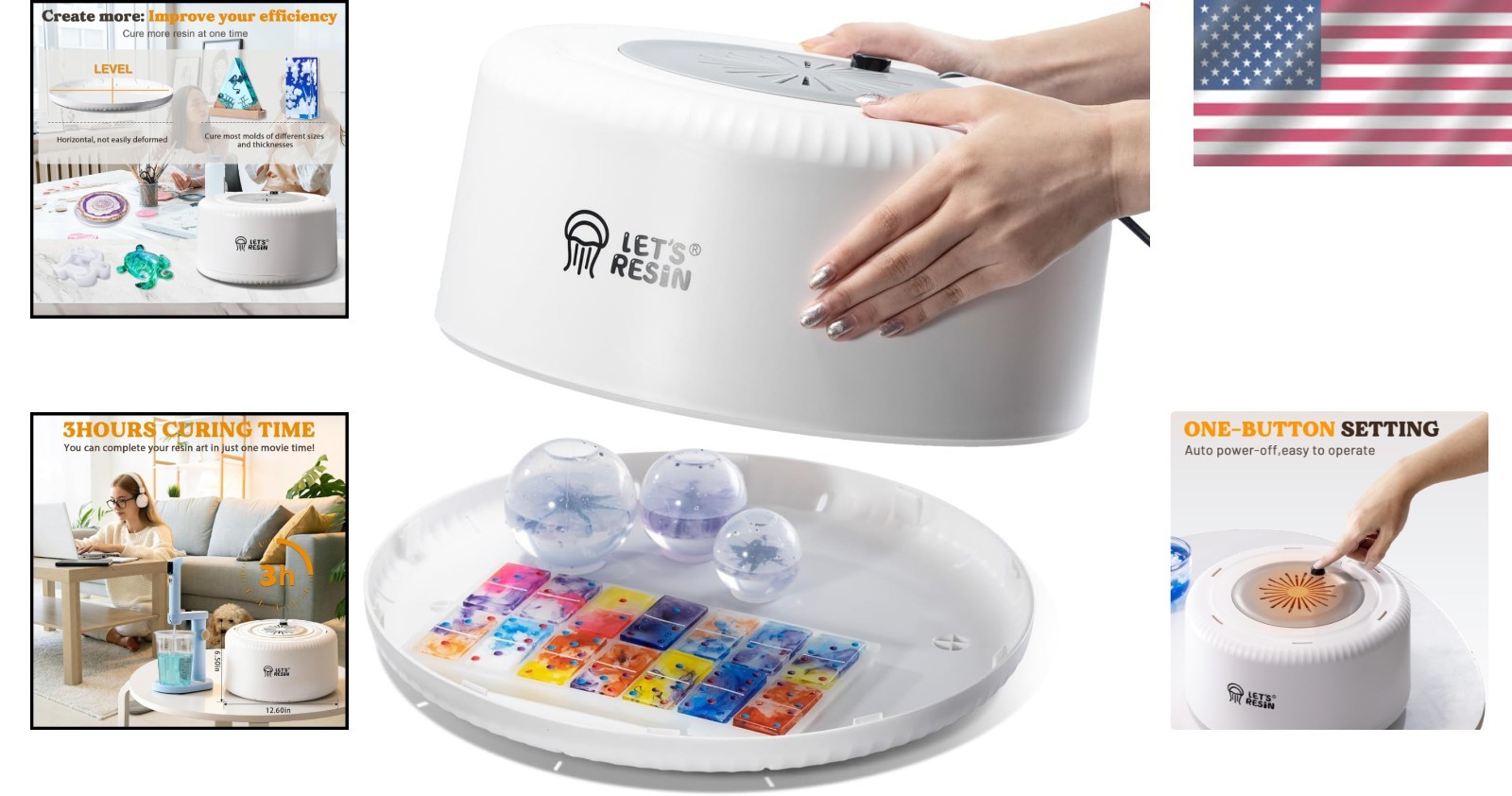 Efficient Resin Curing Device – Auto Dryer, Large Tray