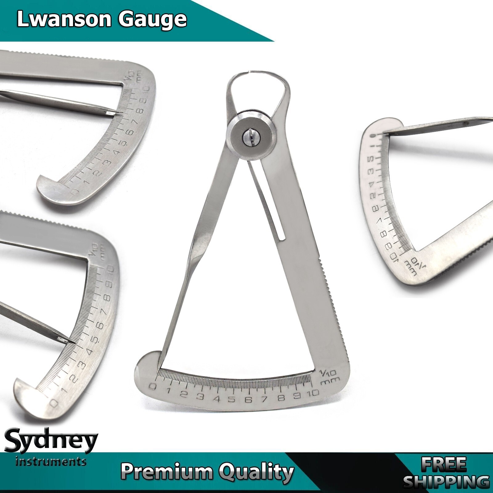Dental Orthodontics Measuring Iwanson Gauge Crown Spring Caliper Instruments
