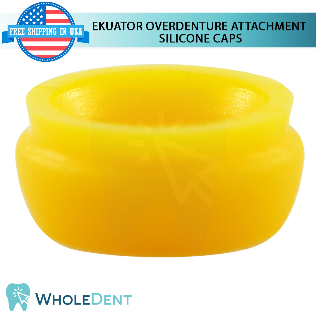 10x Extra Soft Silicone Cap Ekuator Overdenture Attachment Abutment Dental