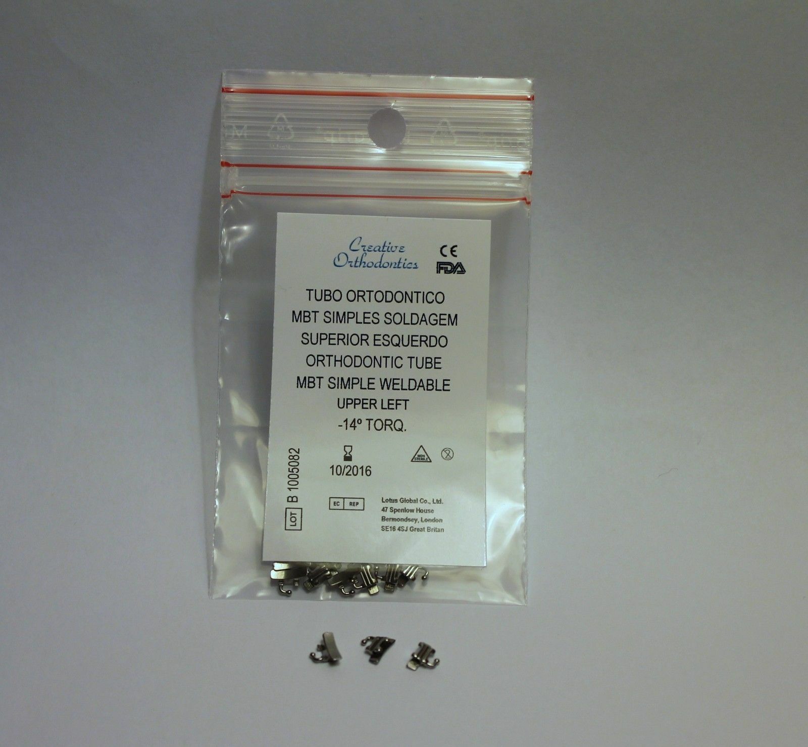 Orthodontic Buccal Tube 1ST Molar Weldable Single Convertible MBT .022″ UL 10pcs