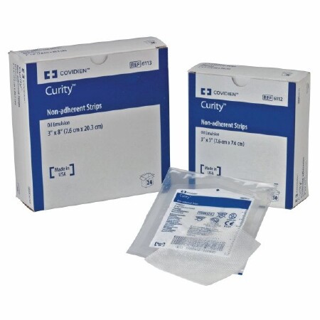 CURITY Non-Adhering Oil Emulsion Dressing 3” x 16” Rectangle – Box of 36