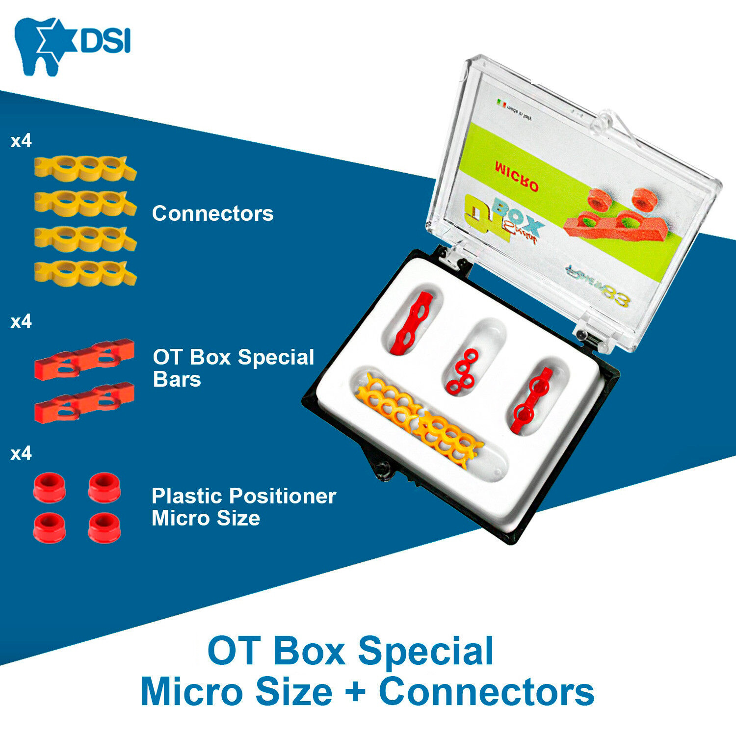 DSI Dental Lab Fixture OT Box Micro Castable Overdenture Ball Attachment Kit