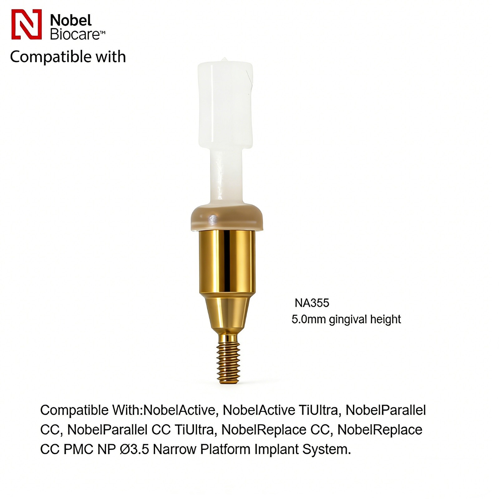 US Locator Abutments & Male Caps For Nobel Biocare Active Conical NP 3.0mm
