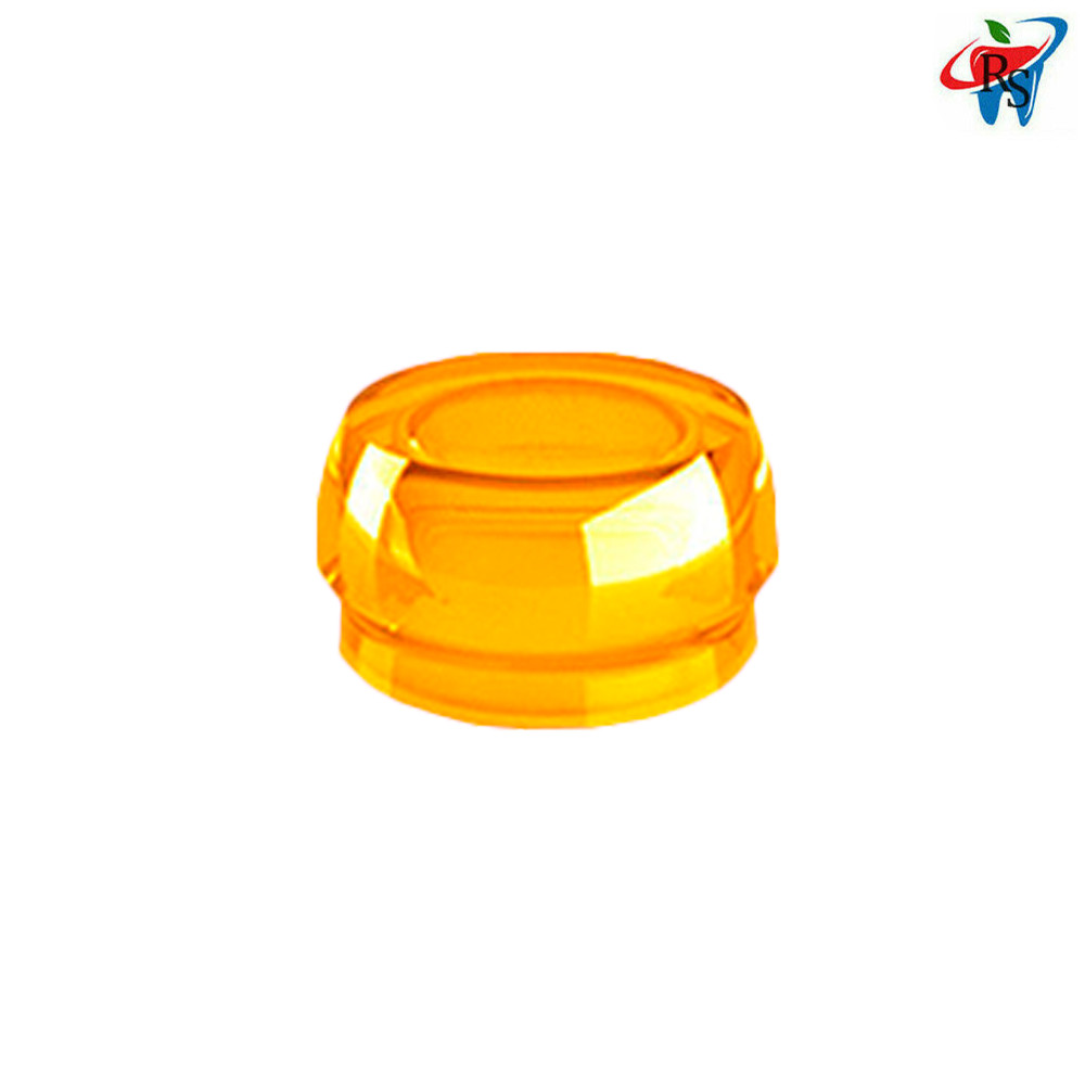10pcs Dental Yellow Silicone Caps Extra Soft Retention 600gr Loc In Attachment