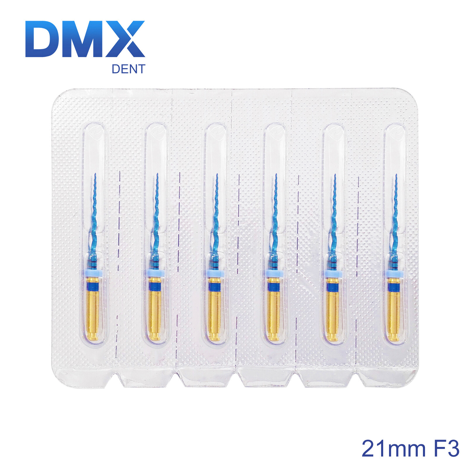 DMXDENT Dental Endo PT-Blue Root Canal Endodontic Niti Rotary Files 21/25/31MM