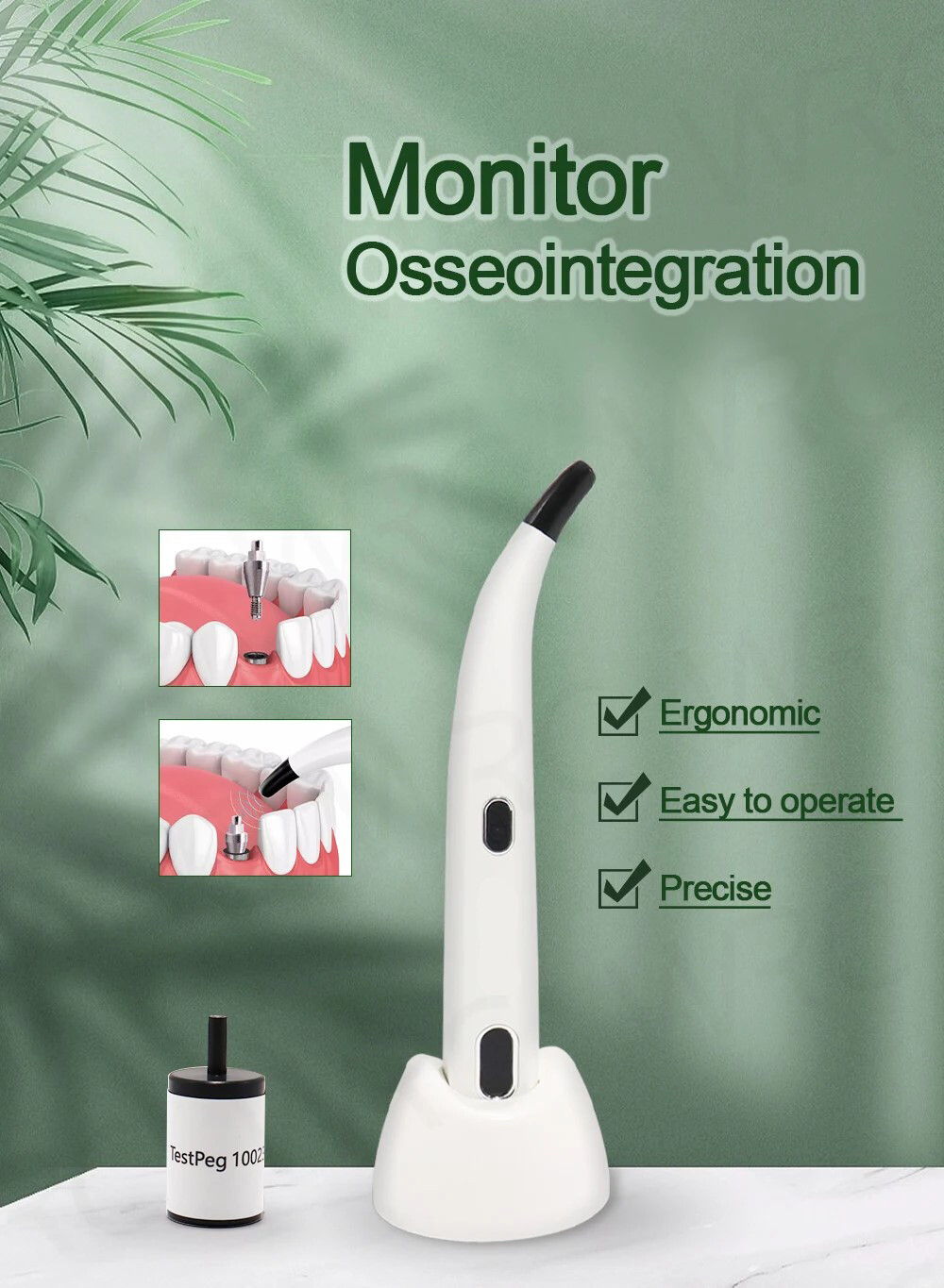 Dental ISQ Implant Osseointegration Monitor Stability Measurement Tester Device