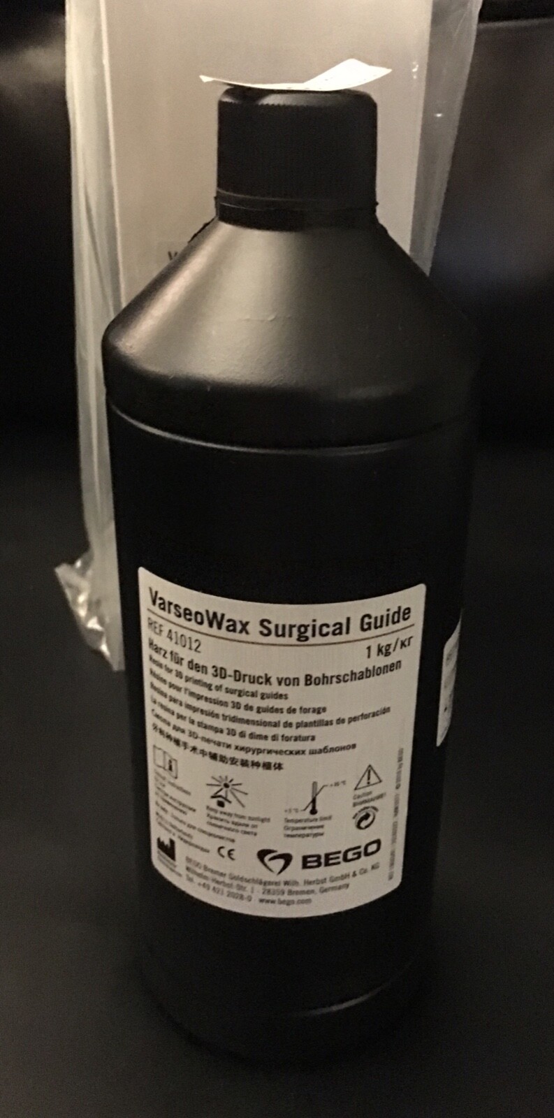 BEGO Varseo Wax Surgical Guide Resin for 3D Printing Surgical Guides 1kg #41012