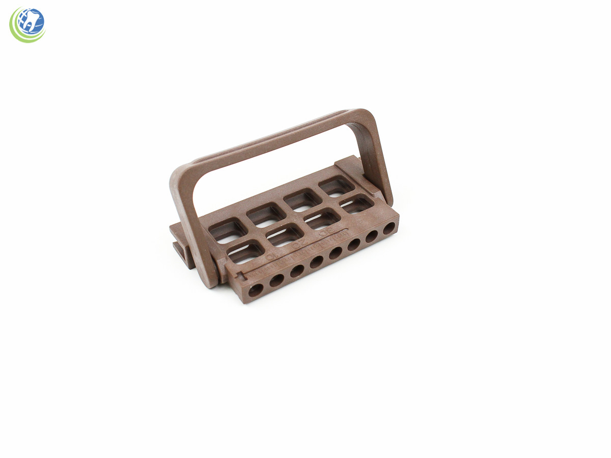 3X Dental Endo File Holder Block Caddy Root Canal W/ Ruler Brown Autoclavable