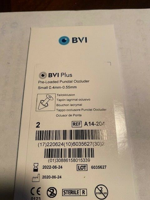 BVI BEAVER VISITEC A14-204 Occluders, EXP 06/24/2022