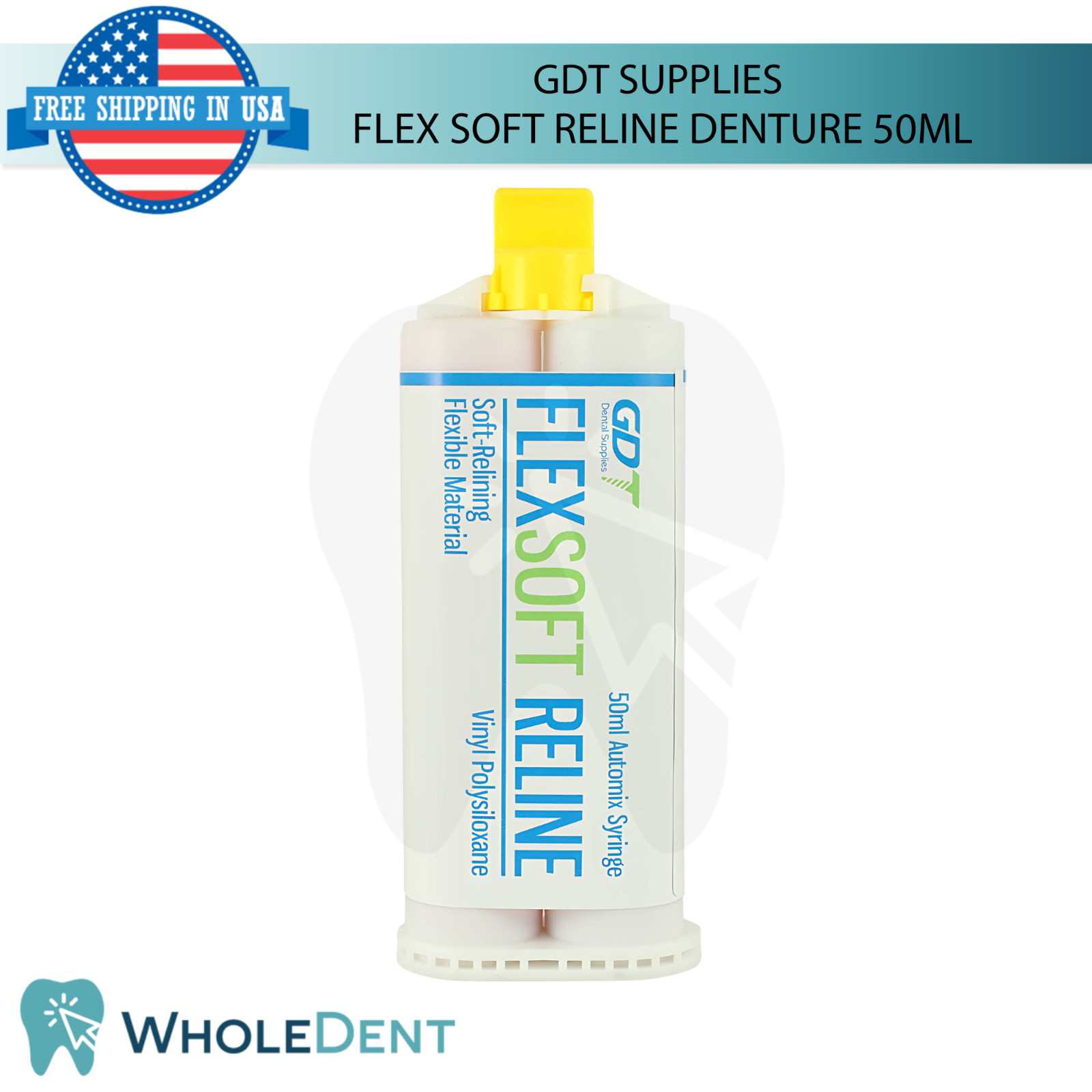 GDT FlexSoft Liner Material For Flexible Soft Reline Denture Renew Cushion