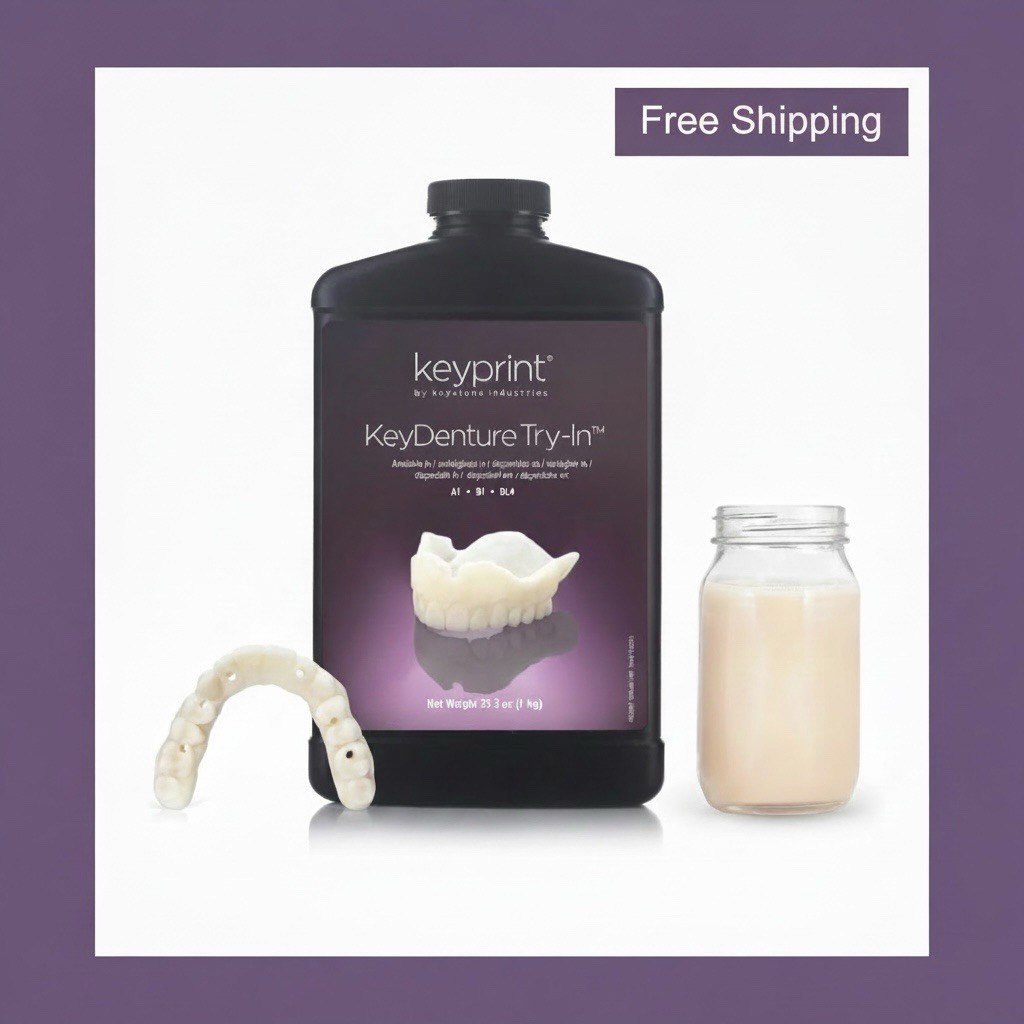 KeyDenture Try-In A1 (1kg) – Biocompatible & High Surface Quality Resin Exp 2/25
