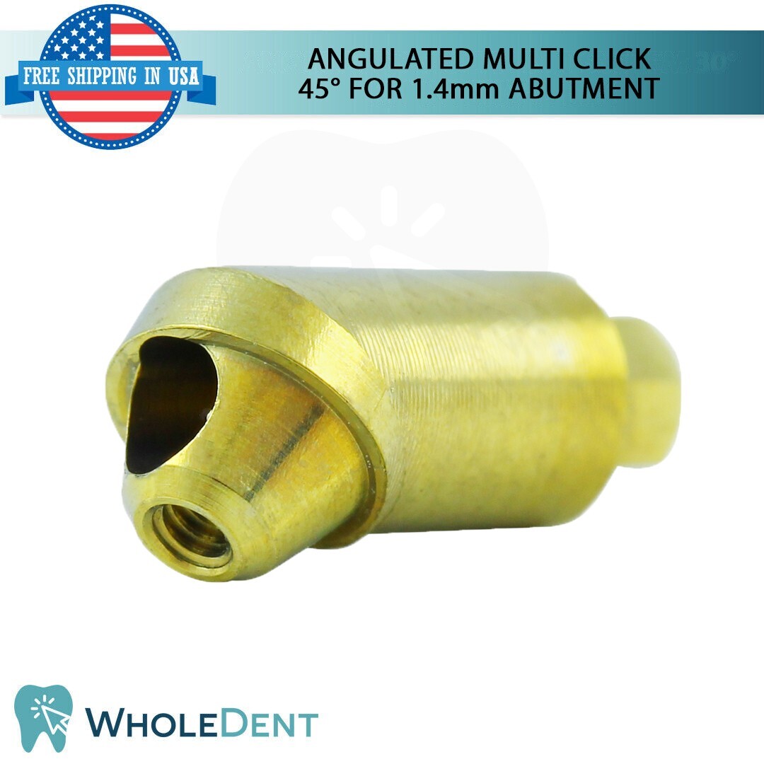 5X Angulated Multi Unit 45° 1.4mm Abutment Attachment Internal Hex 2.42mm