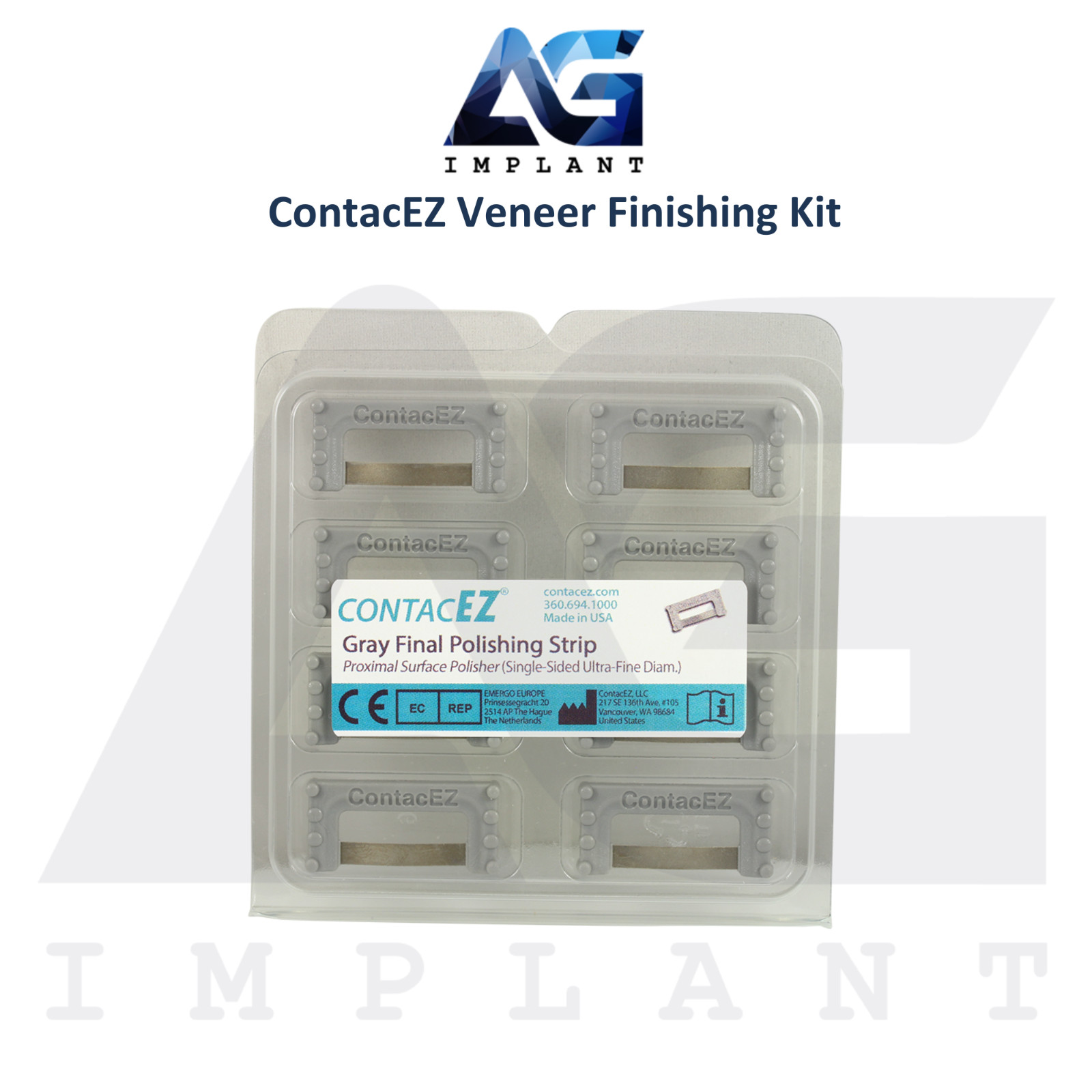 ContacEZ Veneer Finishing Kit 32pcs Diamond Coating Dental Orthodontic Strips