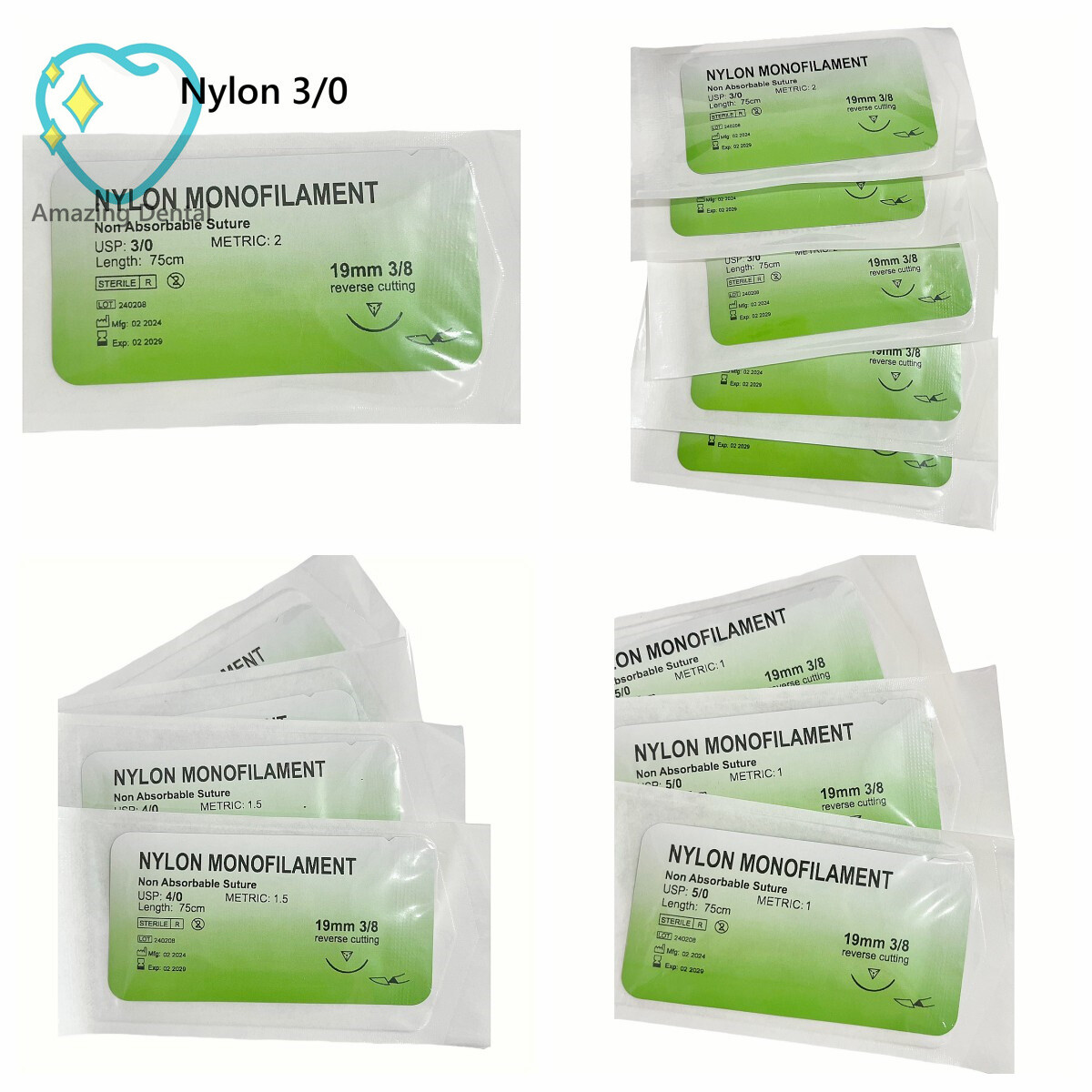 Dental Nylon Needle Training Dentist Improve Suturing Skills Reverse Cut Metric
