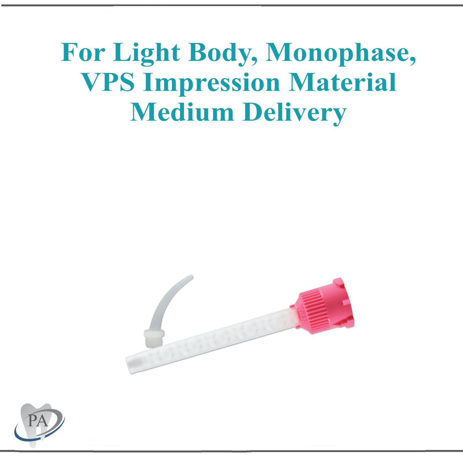 Dental HP Tips Pink LB & MD VPS Impression Material with Intraoral Tips, 5.4mm