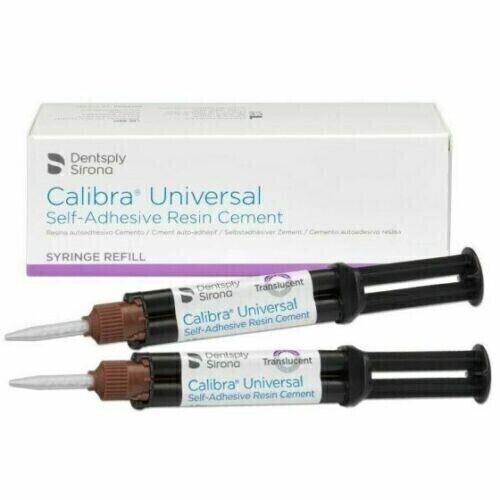 2 x 4.5g Syringe Dentsply CALIBRA UNIVERSAL Dual Cure Self-Adhesive Resin Cement