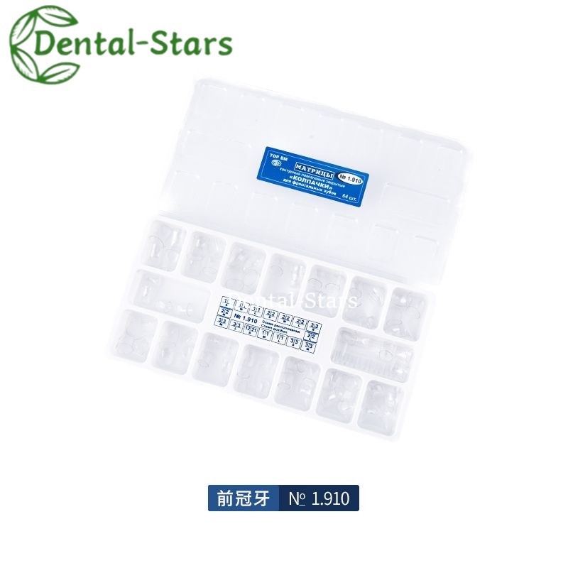 TOR VM Dental Anterior Transparent Forms For Temporary Crowns No 1.910 64Pcs/Box