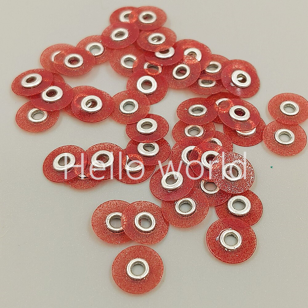50 Pcs/Pack Dental Discs Wheels Composite Finishing Polishing 9.5mm Color-Coded